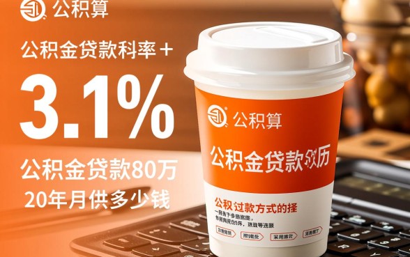 公积金贷款80万20年月供多少钱