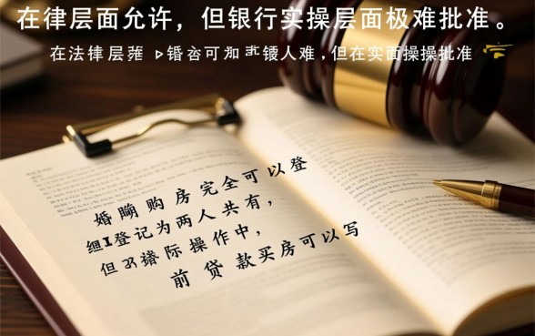 婚前贷款买房可以写两个人的名字吗