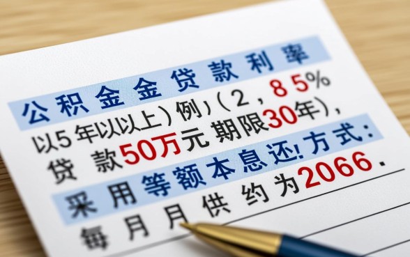 公积金贷款50万30年每月还多少