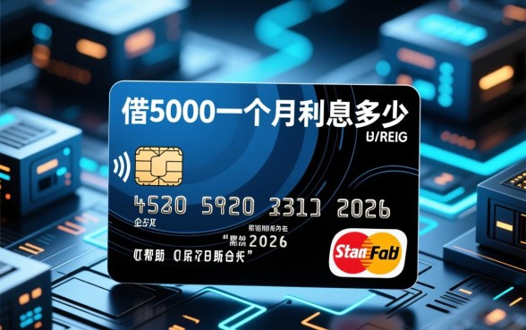 信用卡借5000一个月利息多少
