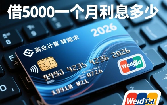 信用卡借5000一个月利息多少