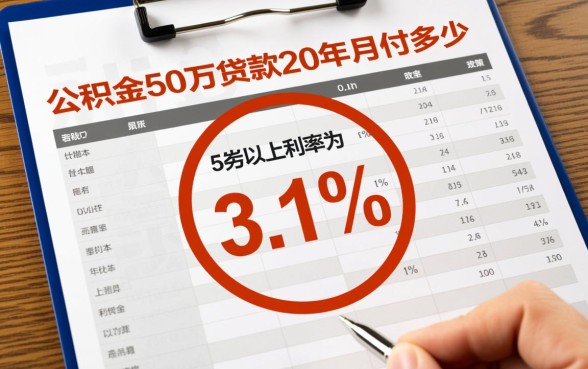 公积金50万贷款20年月供多少