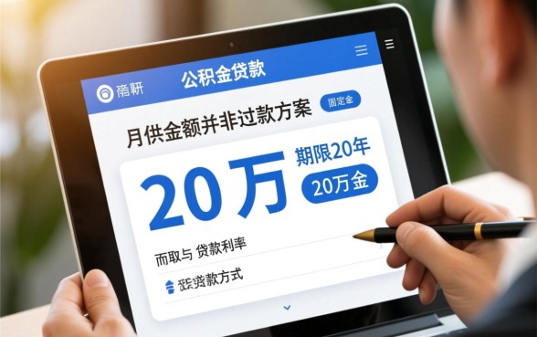 公积金贷款20万20年月供多少