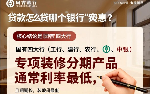 装修贷款怎么贷哪个银行比较实惠