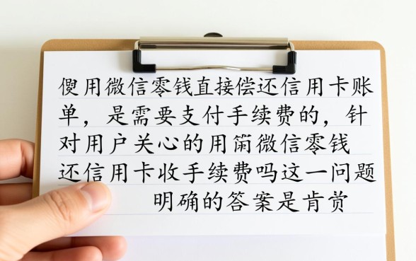 用微信零钱还信用卡收手续费吗