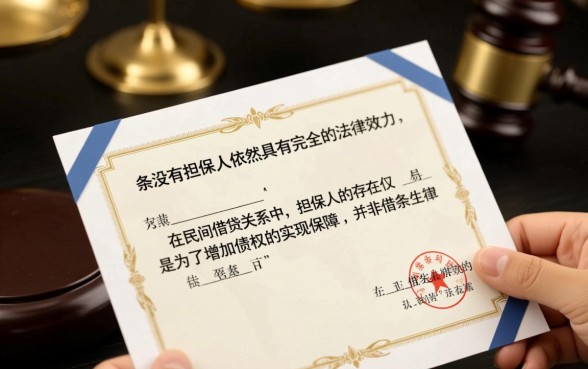 借条没有担保人有没有法律效力