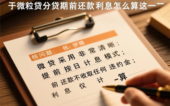 微粒贷分期提前还款利息怎么算
