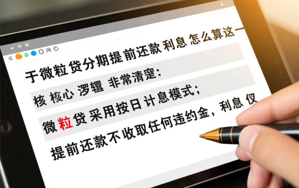 微粒贷分期提前还款利息怎么算