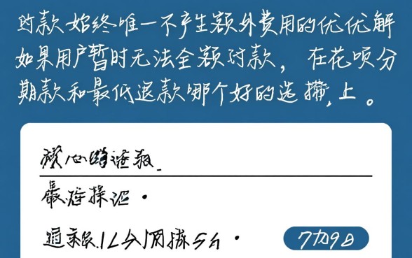 花呗分期还款和最低还款哪个好