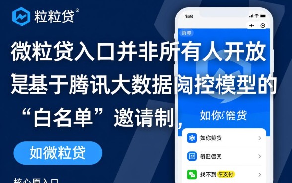 为什么我的微信没有微粒贷借钱