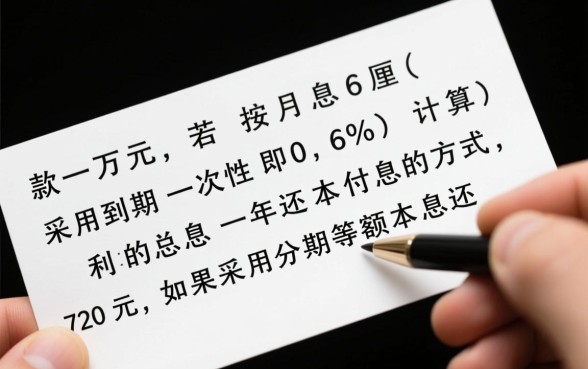 贷款一万元一年利息6厘是多少