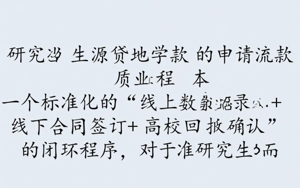 研究生生源地助学贷款怎么申请