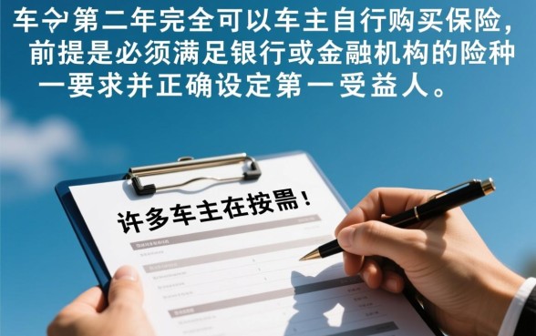 贷款车第二年可以自己买保险吗
