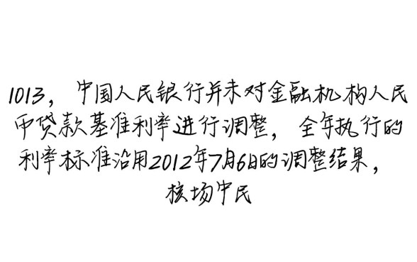 2013年银行贷款利率是多少