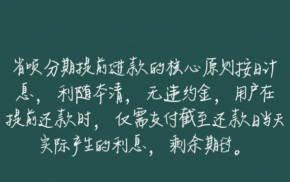 借呗分期提前还款利息怎么算