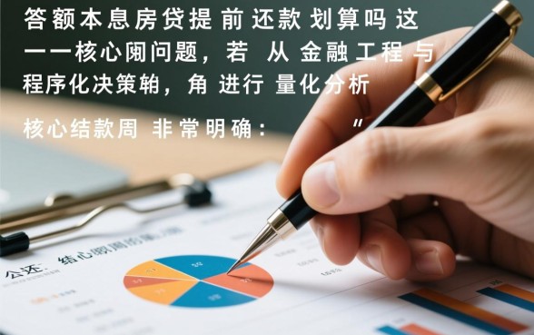 等额本息房贷提前还款划算吗