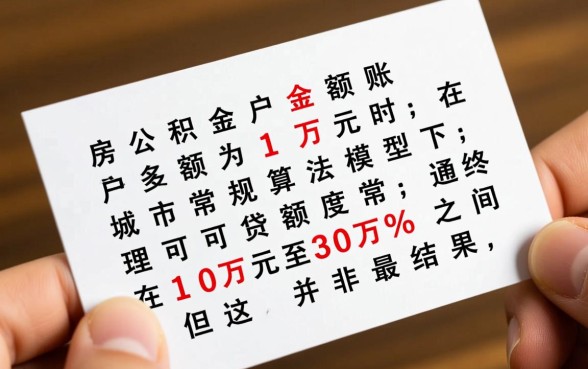 住房公积金一万可以贷款多少