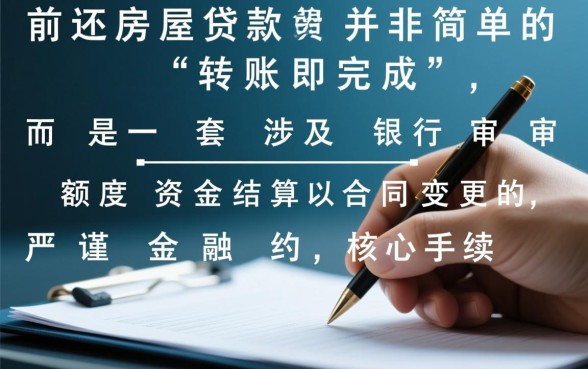 提前还房屋贷款需要什么手续