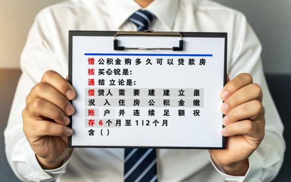 公积金购买多久可以贷款买房