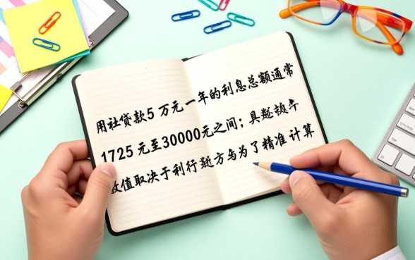 信用社贷款5万一年利息多少