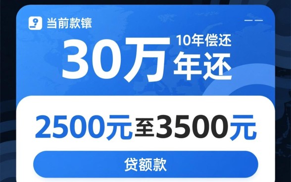 贷款30万10年每月还多少