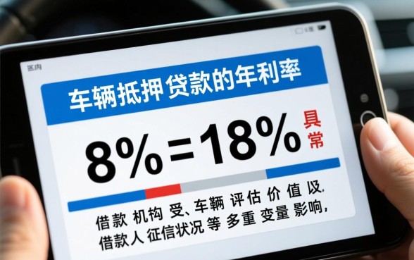 车辆抵押贷款利息一般是多少