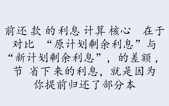 贷款买房提前还款利息怎么算
