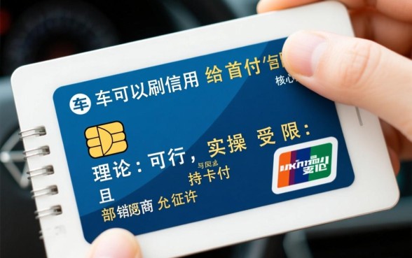 买车可以刷信用卡给首付吗
