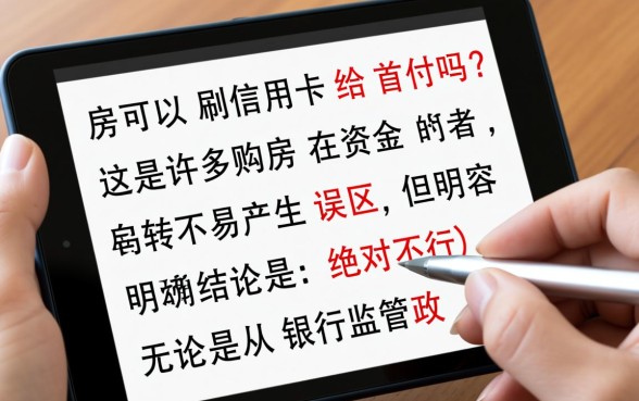 买房可以刷信用卡给首付吗