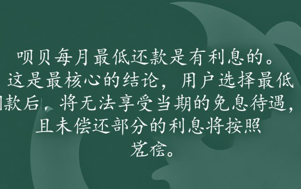 花呗每月最低还款有利息吗
