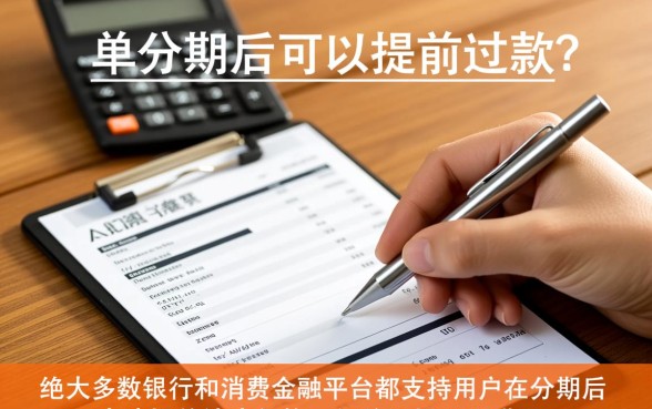 账单分期后可以提前还款吗