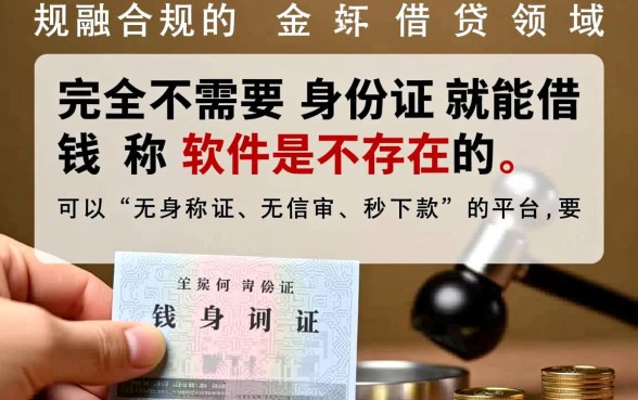 不用身份证就能借钱的软件是真的吗