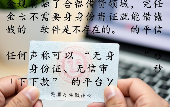 不用身份证就能借钱的软件是真的吗