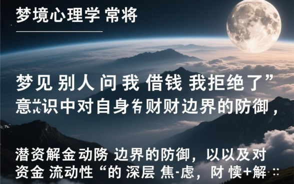 梦见别人问我借钱我拒绝了