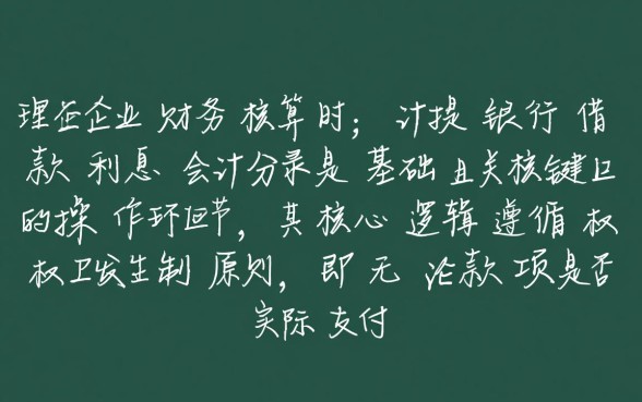 计提银行借款利息会计分录怎么做