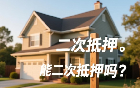 有贷款的房子能二次抵押吗