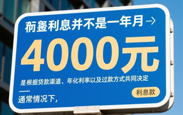贷款4000一年利息多少