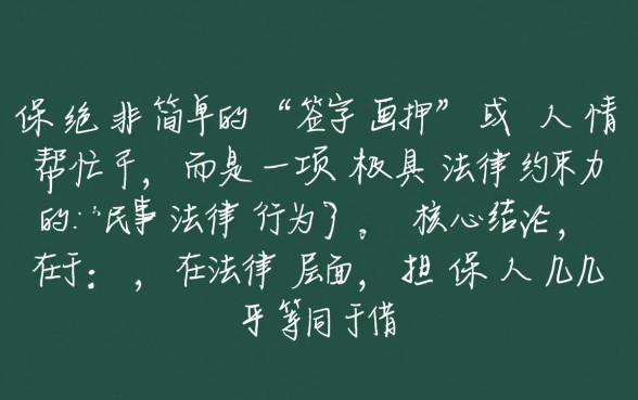 别人担保贷款有什么风险