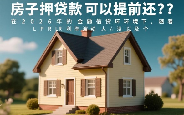 房子抵押贷款可以提前还吗
