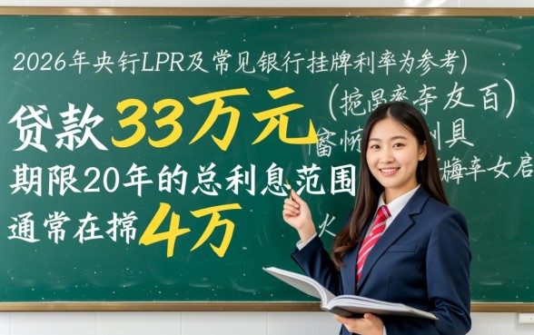 贷款33万20年利息多少