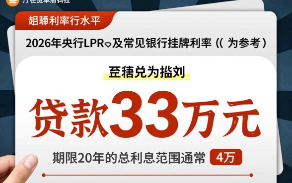 贷款33万20年利息多少