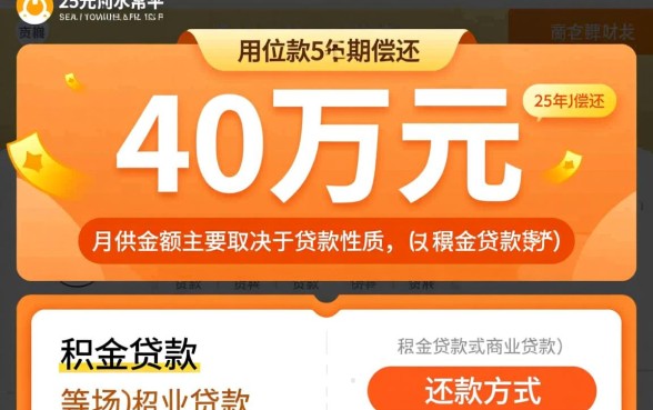 40万贷款25年月供多少