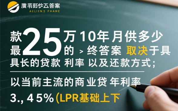 贷款25万10年月供多少