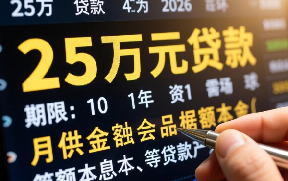 25万贷款10年月供多少