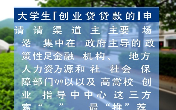 大学生创业贷款去哪里申请