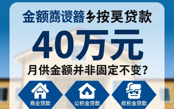 贷款四十万二十年月供多少