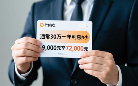 贷款30万一年利息多少钱