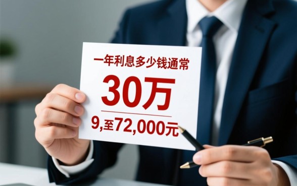 贷款30万一年利息多少钱