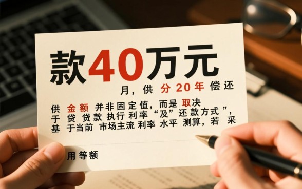 贷款40万20年月供多少