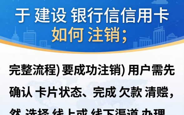 建设银行信用卡如何注销?注销流程是什么 建设银行信用卡如何注销
